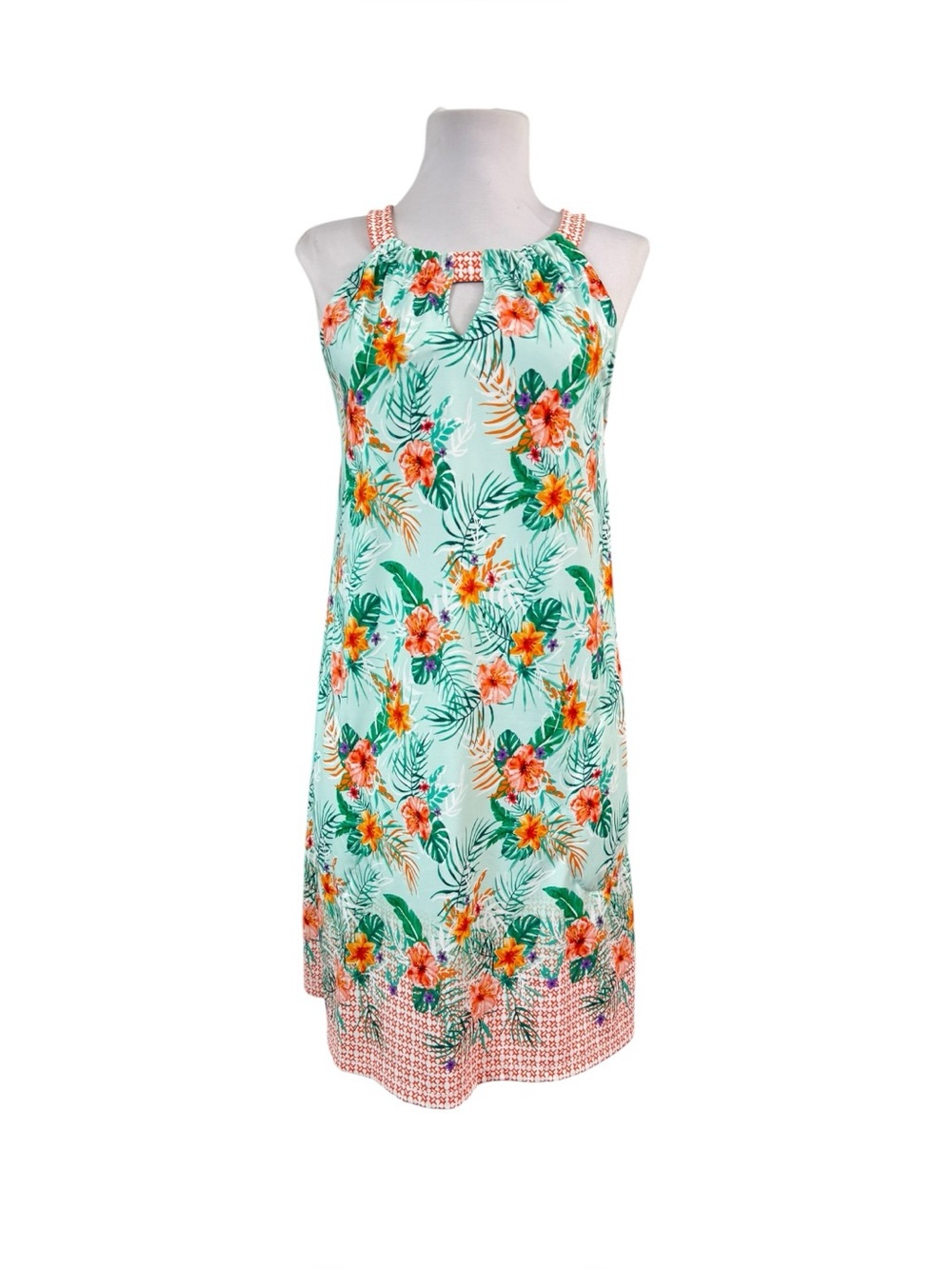 Cabana Life Women's Small Cayman Shift Dress Pockets Tropical Summer Halter